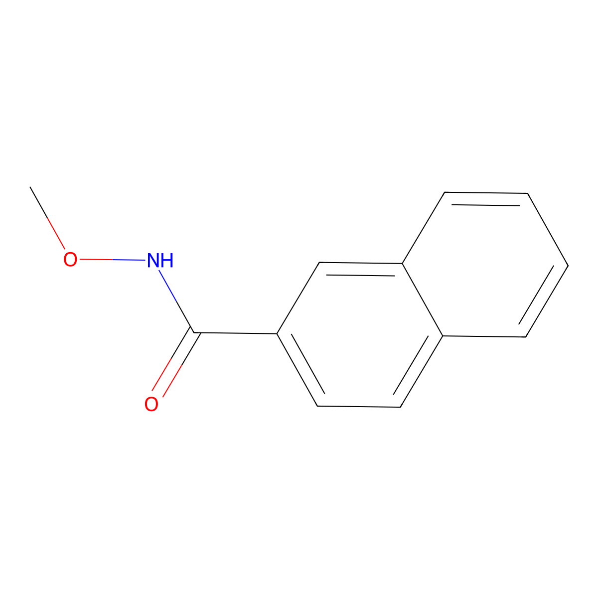 2-Naphthohydroxamic acid, O-methyl- molecular structure, CAS 76749-35-4