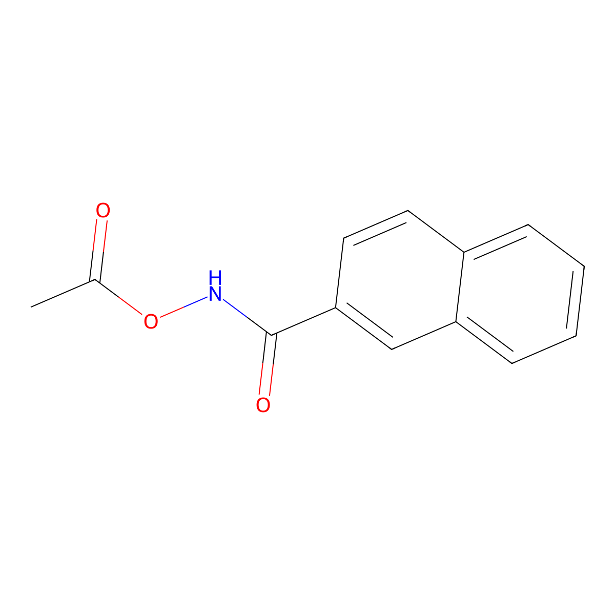 Hydroxylamine, O-acetyl-N-(2-naphthoyl)- molecular structure, CAS 76749-37-6