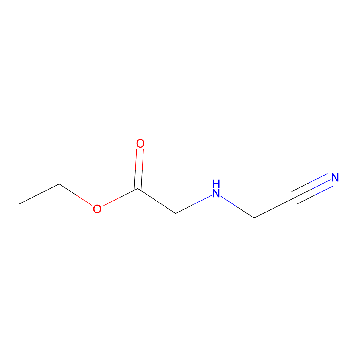 Ethyl 2-[(cyanomethyl)amino]acetate molecular structure, CAS 76753-44-1