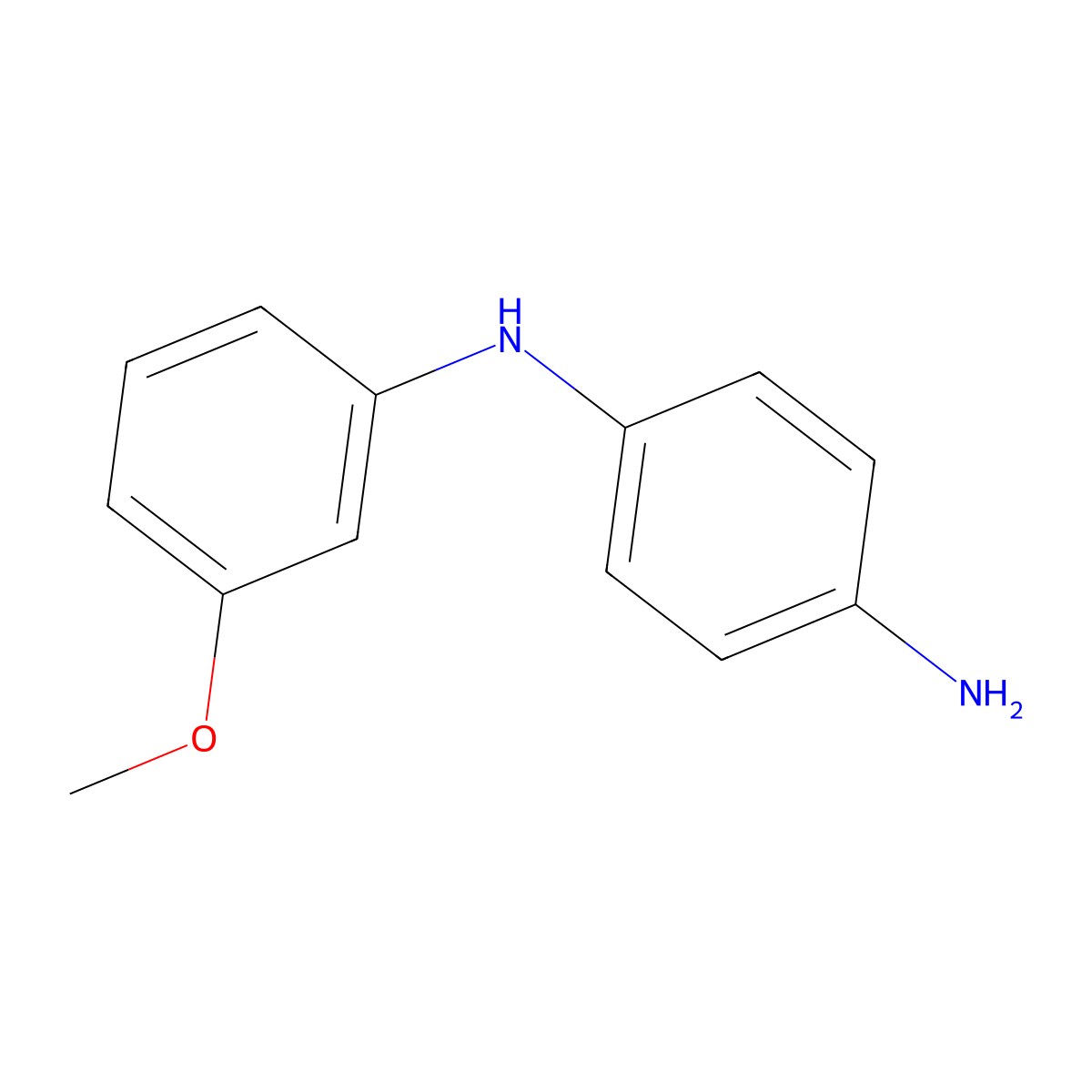 N1-(3-methoxyphenyl)benzene-1,4-diamine molecular structure, CAS 76754-70-6