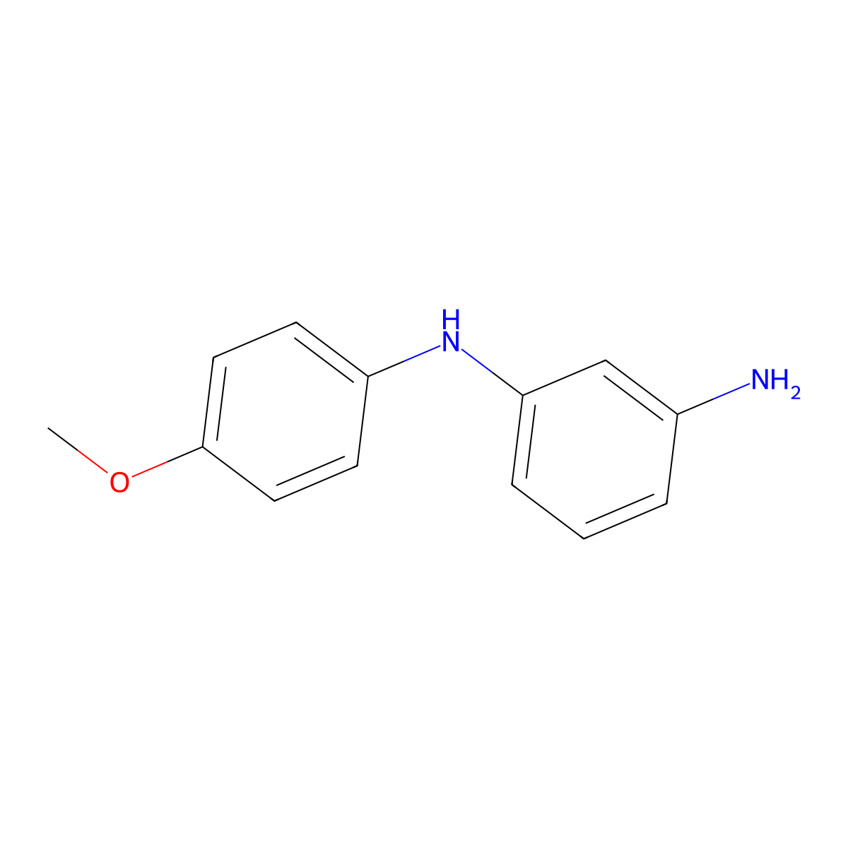 N1-(4-methoxyphenyl)benzene-1,3-diamine molecular structure, CAS 76754-71-7