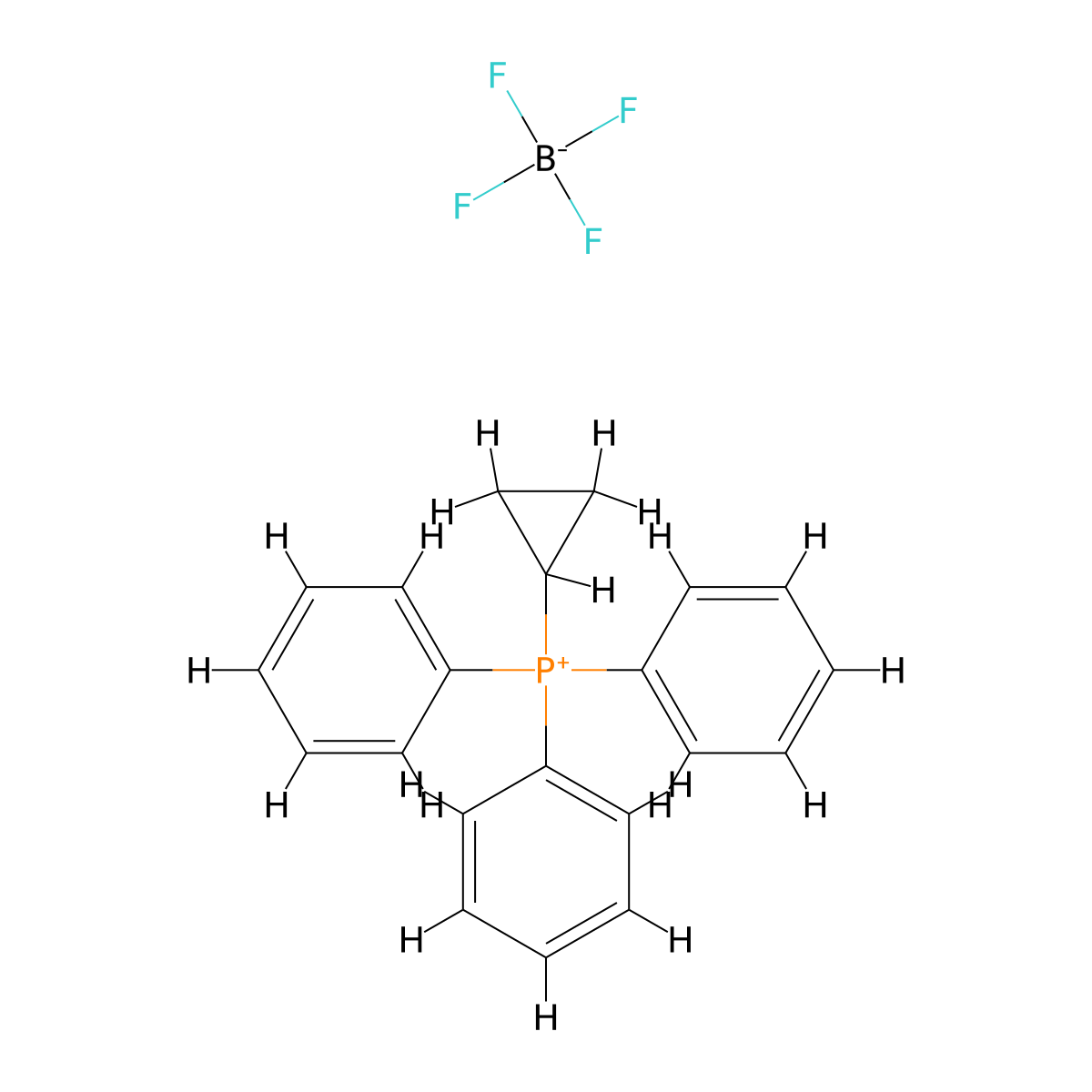 Cyclopropyltriphenylphosphonium tetrafluoroborate molecular structure, CAS 76757-83-0
