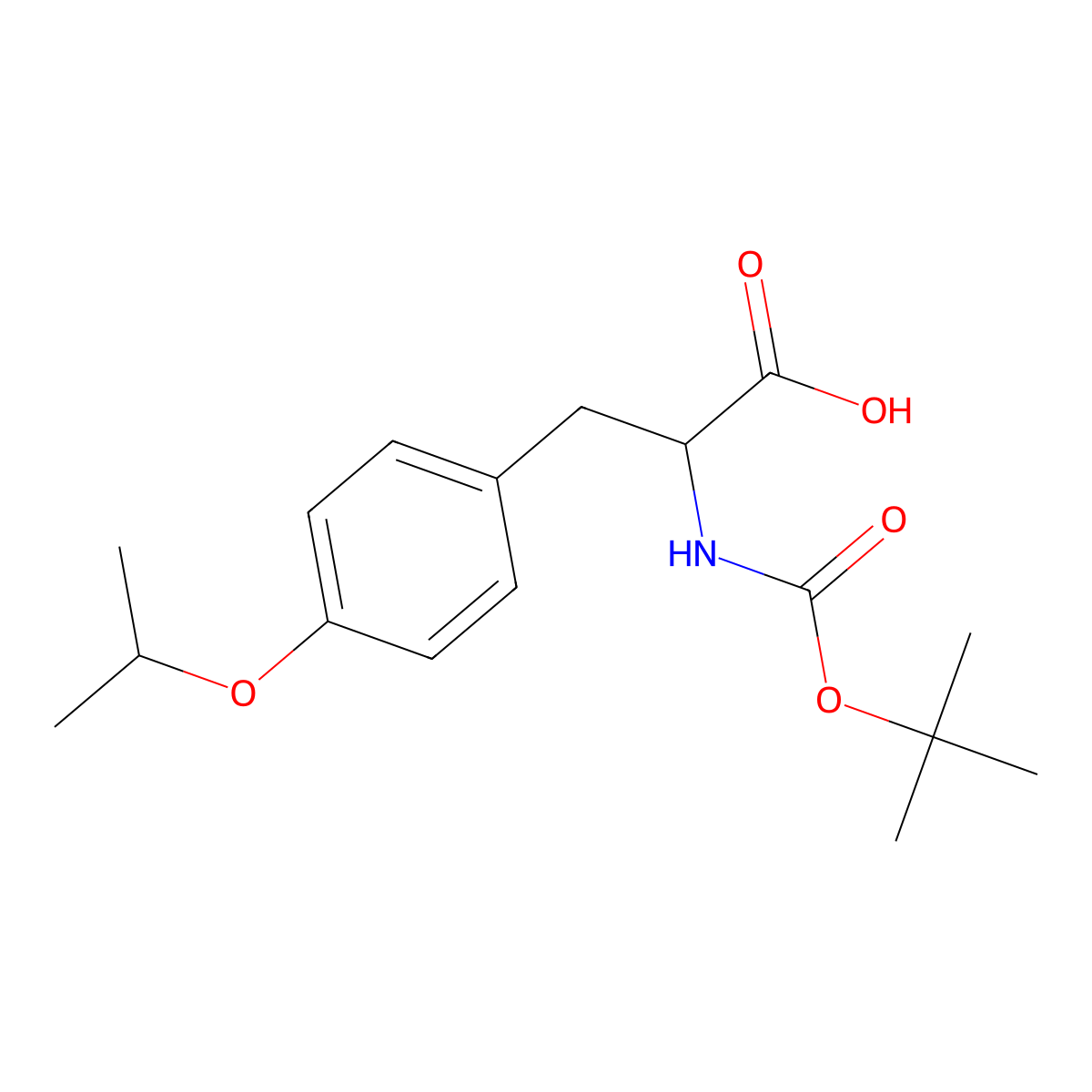 2-{[(Tert-butoxy)carbonyl]amino}-3-[4-(propan-2-yloxy)phenyl]propanoic acid molecular structure, CAS 76757-94-3