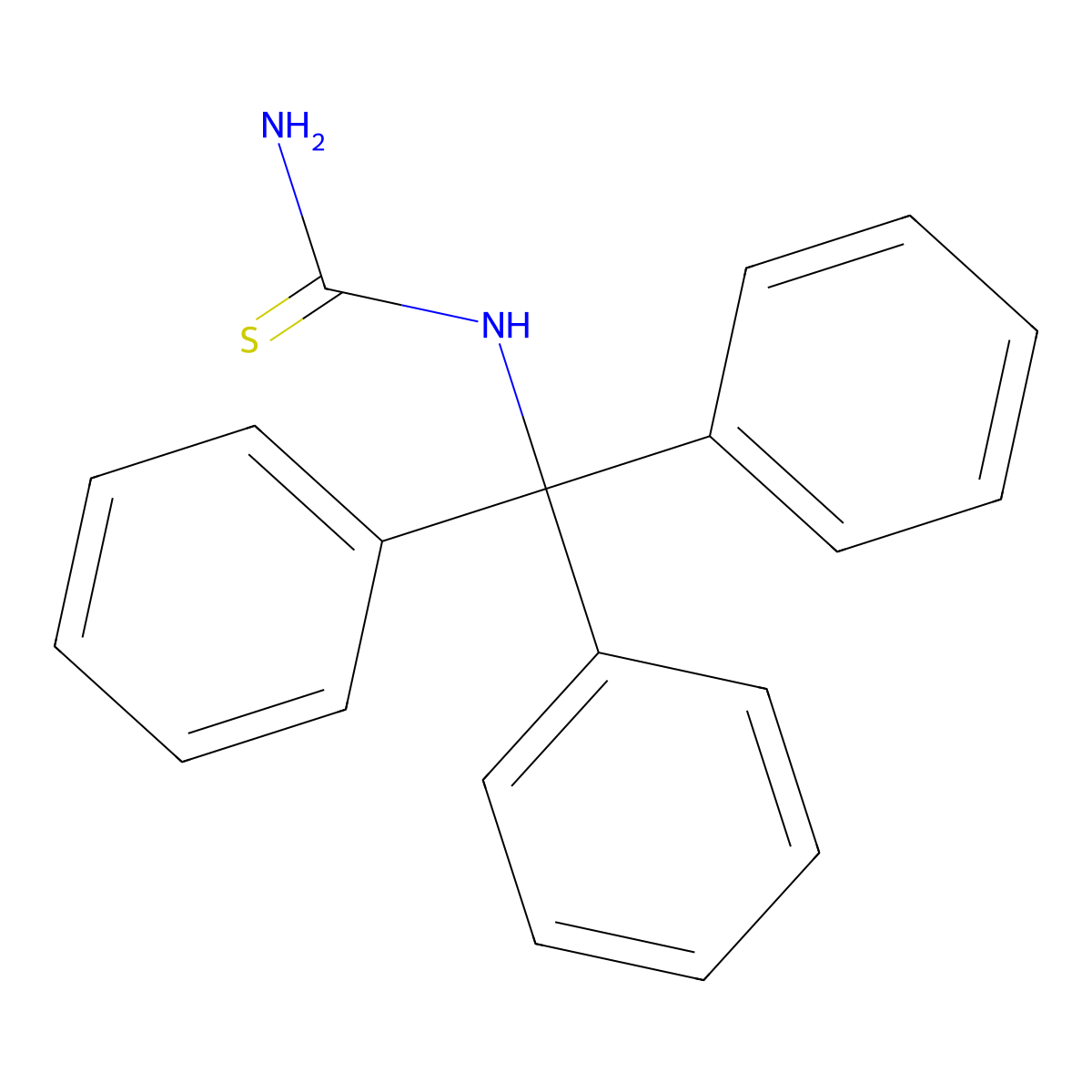 Tritylthiourea molecular structure, CAS 76758-01-5