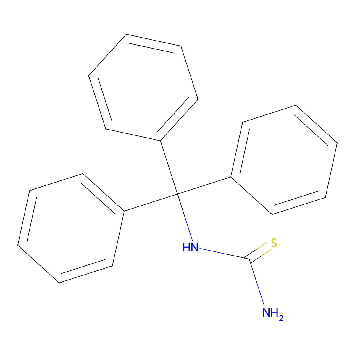 Tritylthiourea molecular structure, CAS 76758-01-5