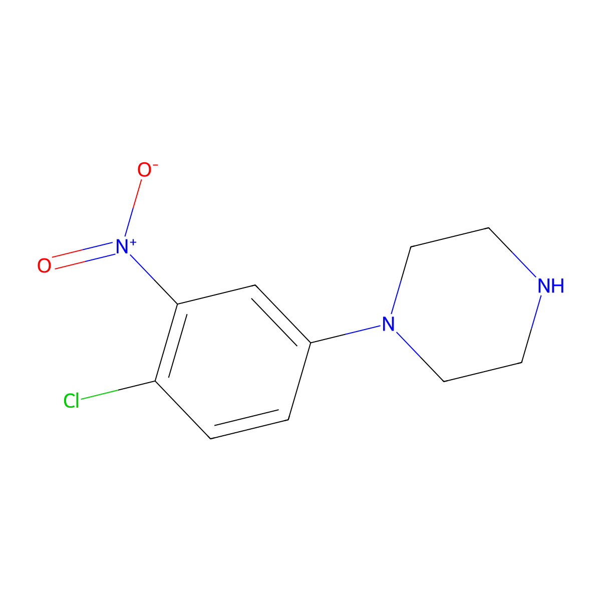 1-(4-Chloro-3-nitrophenyl)piperazine molecular structure, CAS 767580-90-5