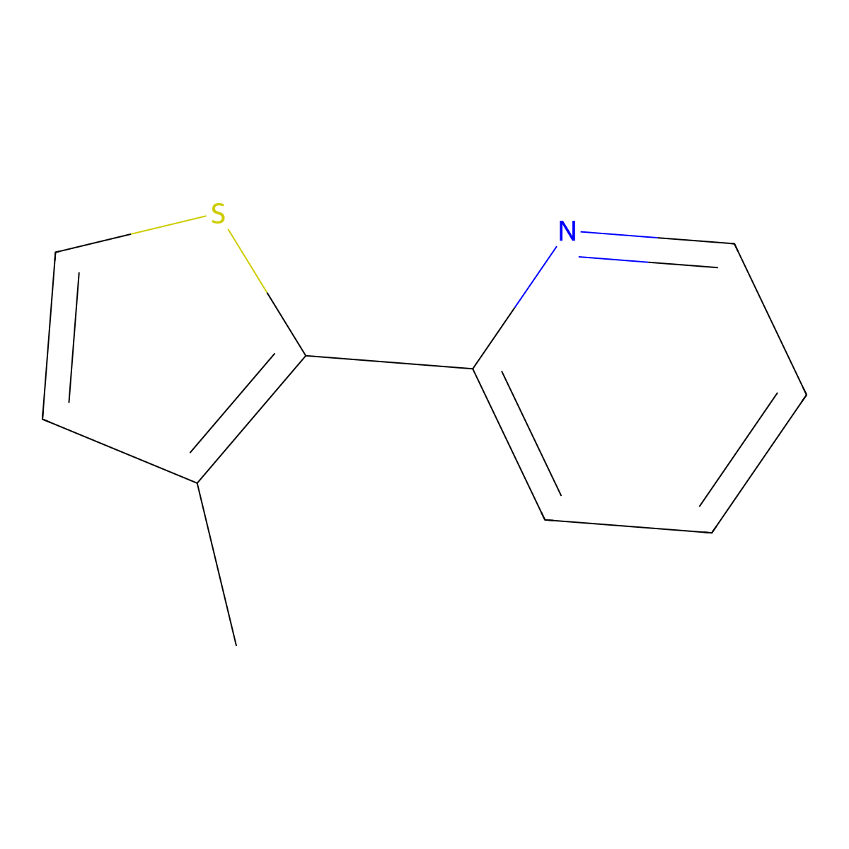 2-(3-Methylthiophen-2-yl)pyridine molecular structure, CAS 76759-27-8