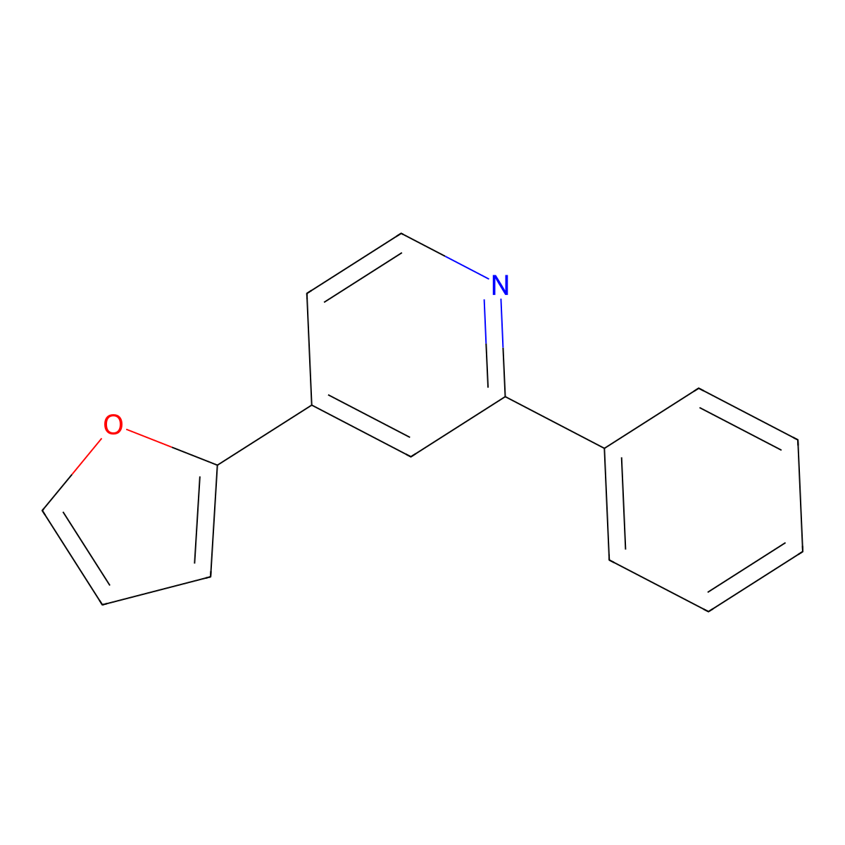 4-(Furan-2-yl)-2-phenylpyridine molecular structure, CAS 767593-97-5