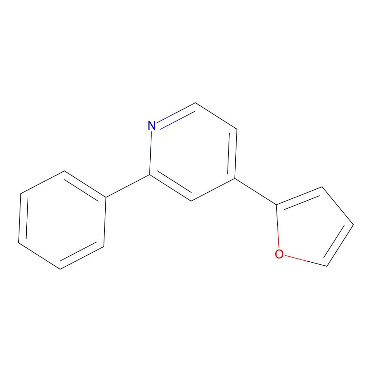 4-(Furan-2-yl)-2-phenylpyridine molecular structure, CAS 767593-97-5