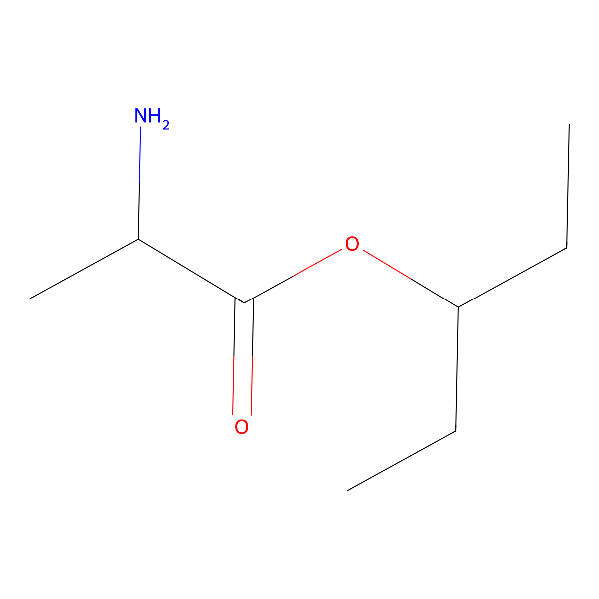 L-Alanine, 1-ethylpropyl ester molecular structure, CAS 767617-08-3