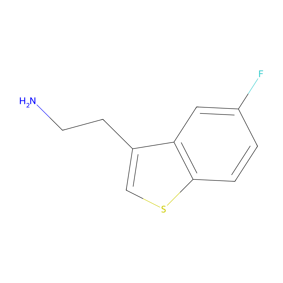 2-(5-Fluoro-1-benzothiophen-3-yl)ethan-1-amine molecular structure, CAS 767617-20-9