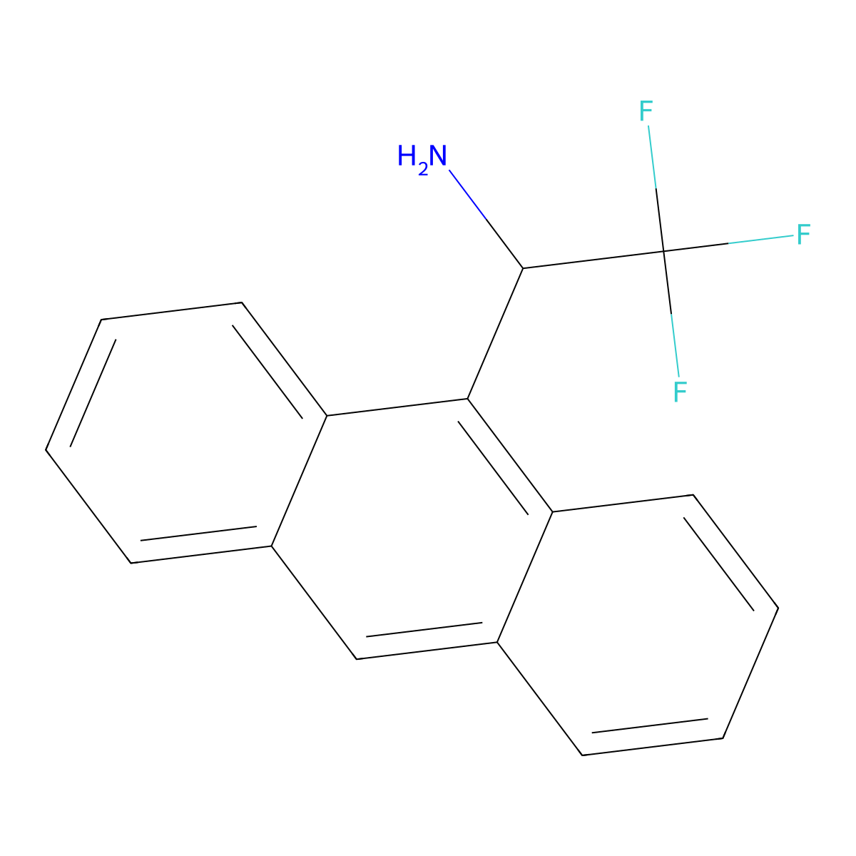 (1S)-1-anthracen-9-yl-2,2,2-trifluoroethanamine molecular structure, CAS 767619-93-2