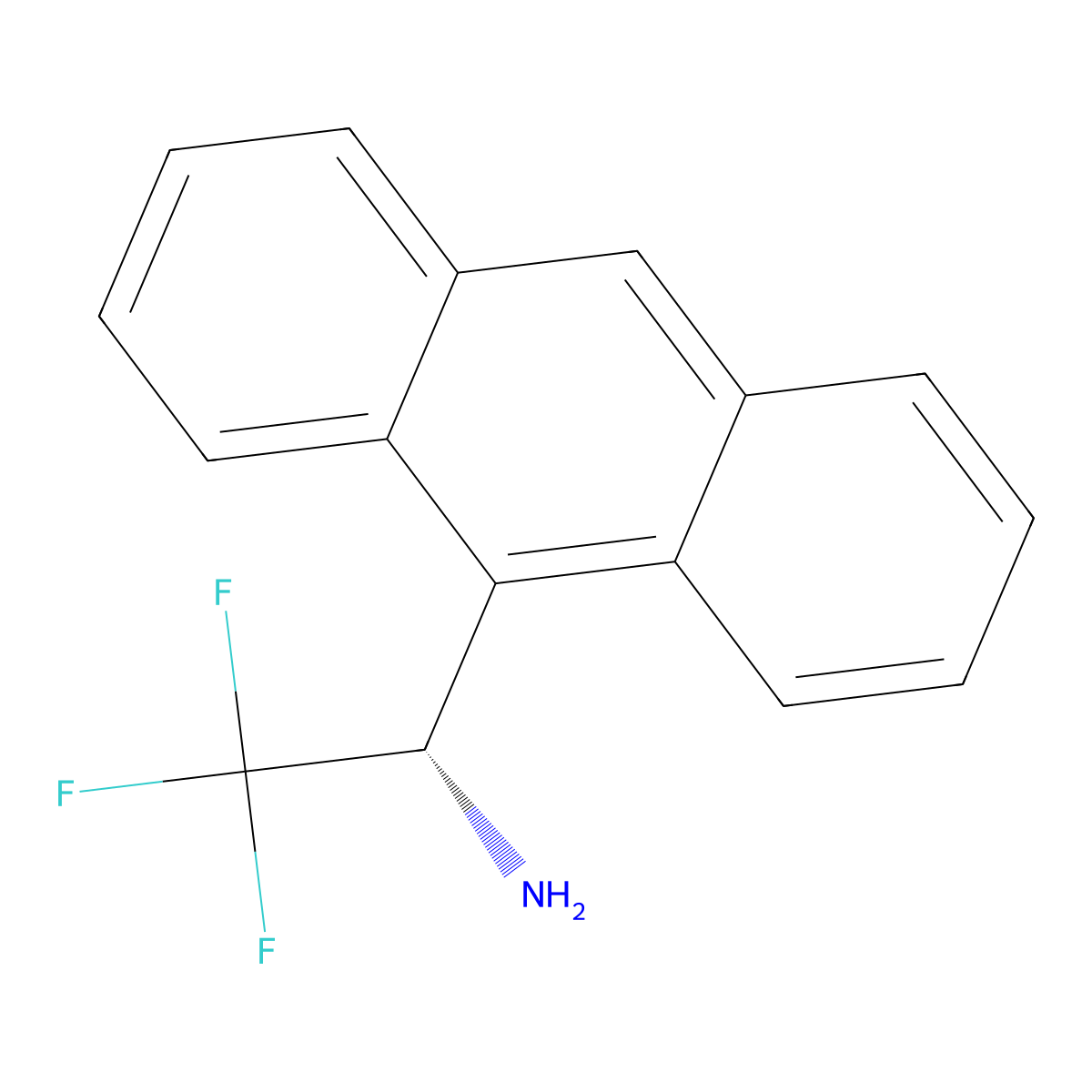 (1S)-1-anthracen-9-yl-2,2,2-trifluoroethanamine molecular structure, CAS 767619-93-2