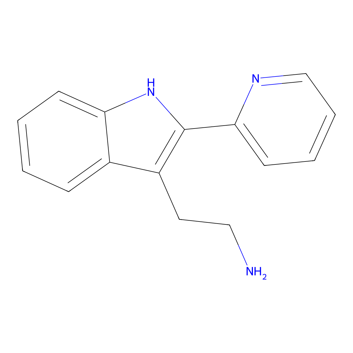 2-(2-Pyridin-2-YL-1H-indol-3-YL)-ethylamine molecular structure, CAS 767621-40-9