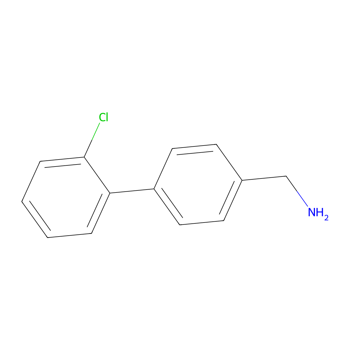 [4-(2-Chlorophenyl)phenyl]methanamine molecular structure, CAS 767626-02-8