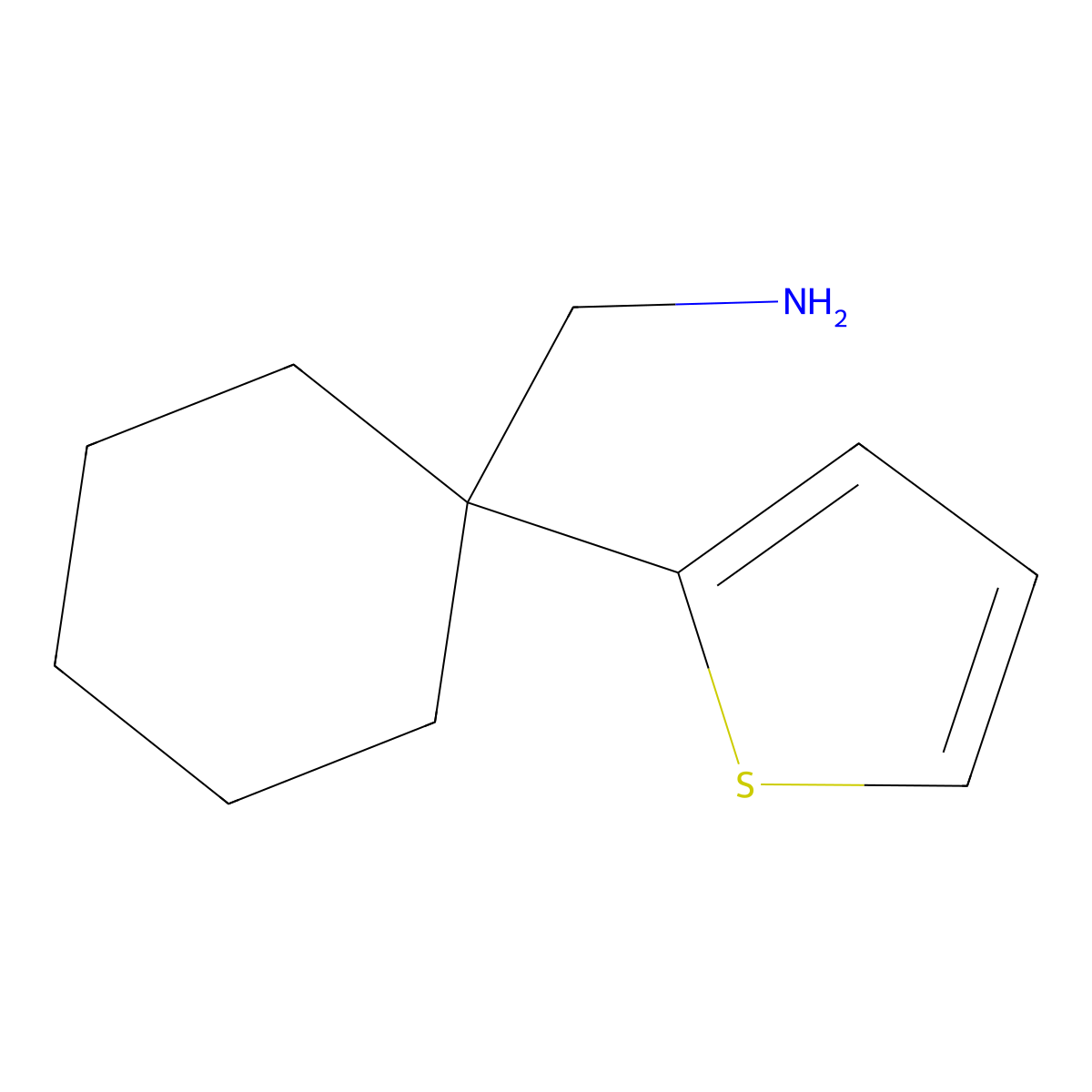 [1-(Thiophen-2-yl)cyclohexyl]methanamine molecular structure, CAS 767627-74-7