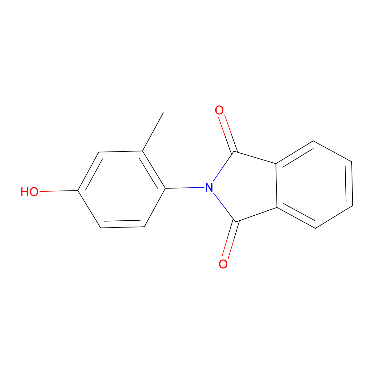 2-(4-hydroxy-2-methylphenyl)-1H-isoindole-1,3(2H)-dione molecular structure, CAS 767631-32-3
