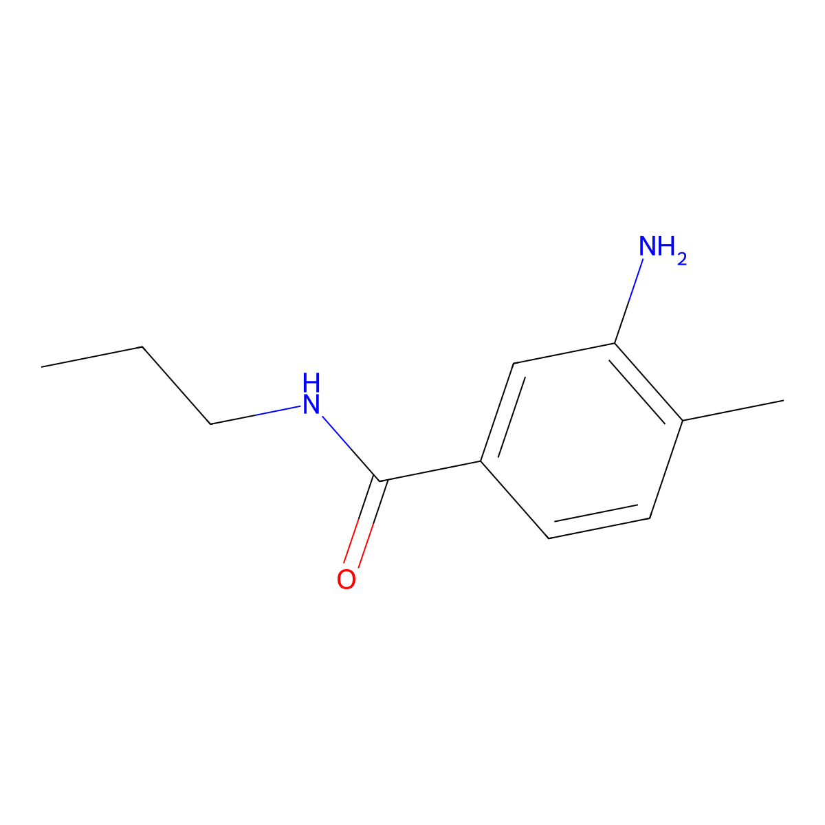 3-Amino-4-methyl-N-propylbenzamide molecular structure, CAS 76765-61-2