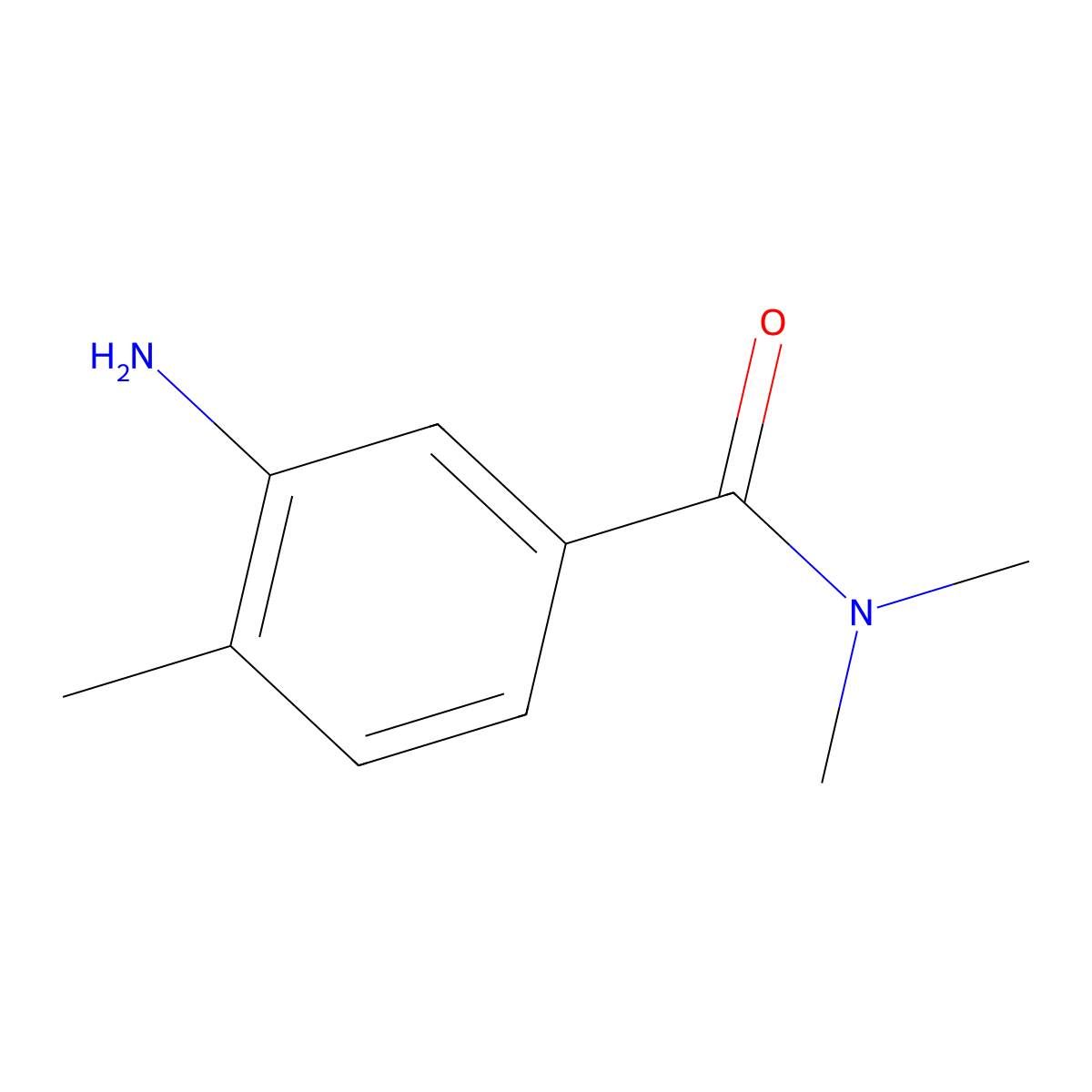 3-amino-N,N,4-trimethylbenzamide molecular structure, CAS 76765-68-9