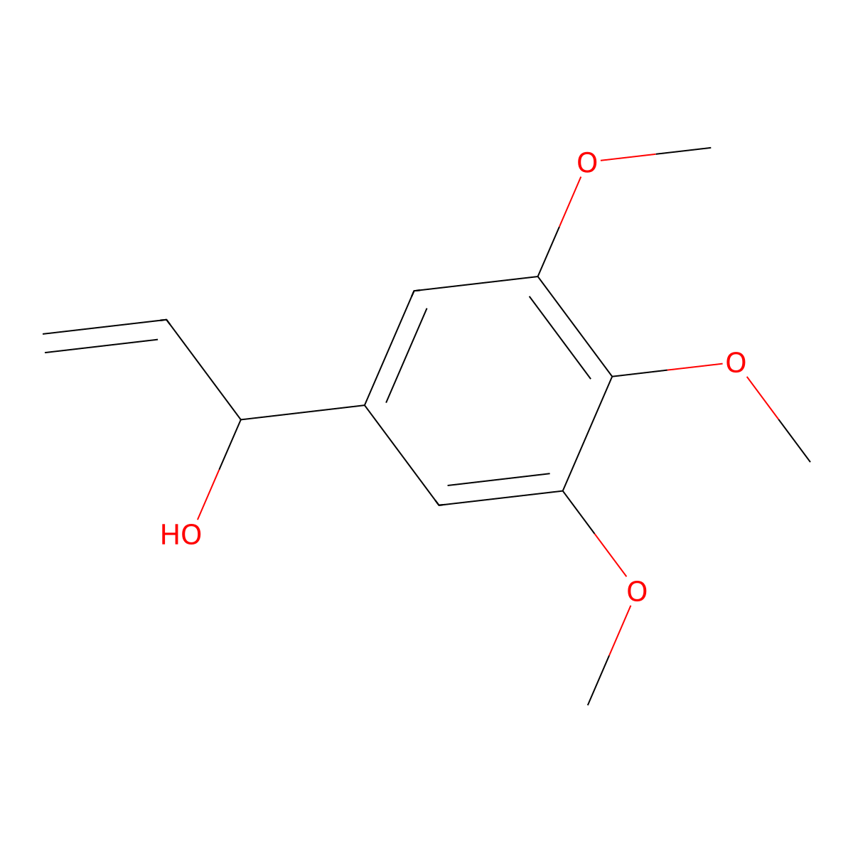 1-(3,4,5-Trimethoxyphenyl)prop-2-en-1-ol molecular structure, CAS 76774-00-0