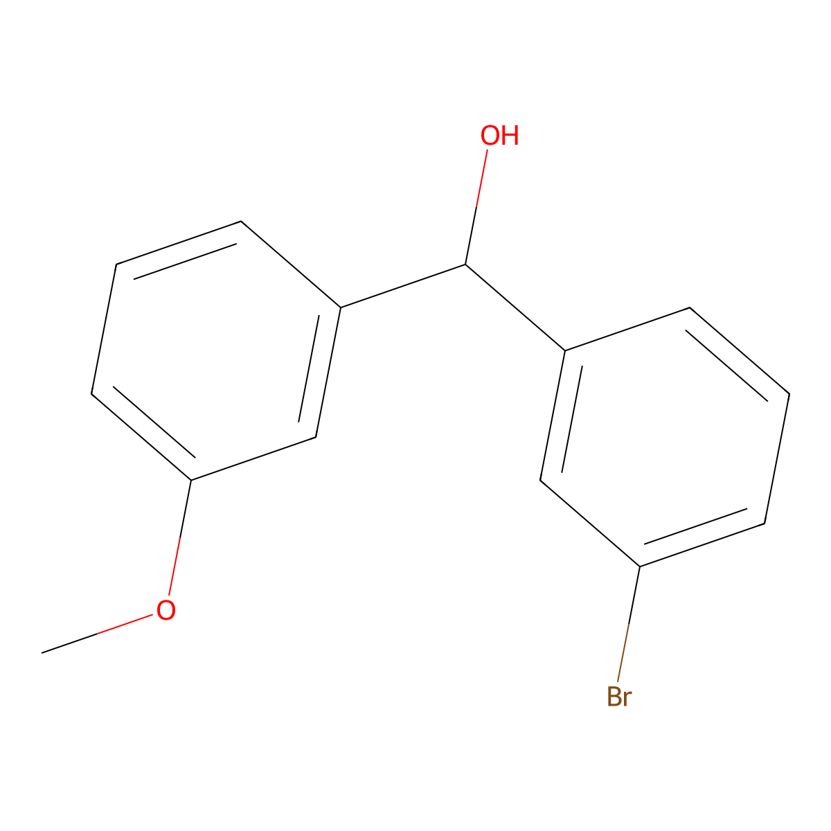 (3-Bromophenyl)(3-methoxyphenyl)methanol molecular structure, CAS 76778-33-1