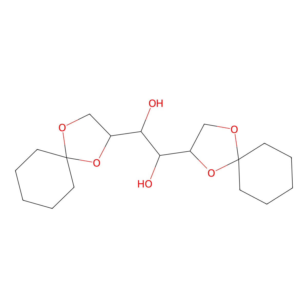 1,2:5,6-Di-O-cyclohexylidene-D-mannitol molecular structure, CAS 76779-67-4