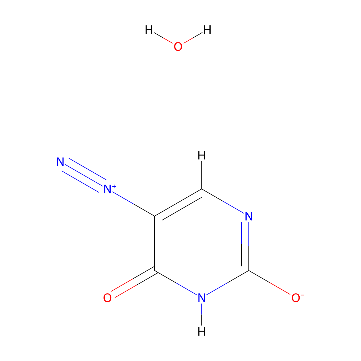 5-Diazouracil monohydrate molecular structure, CAS 7678-00-4