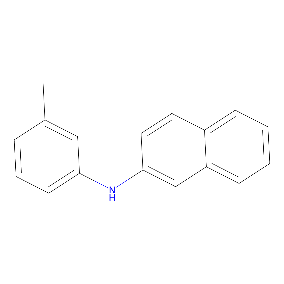 N-(3-methylphenyl)naphthalen-2-amine molecular structure, CAS 76783-57-8