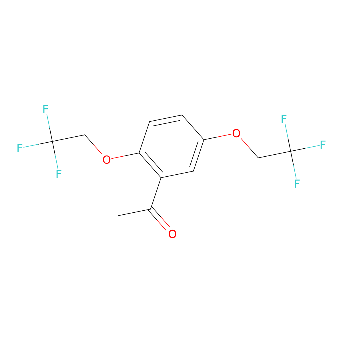1-(2,5-Bis(2,2,2-trifluoroethoxy)phenyl)ethan-1-one molecular structure, CAS 76784-40-2