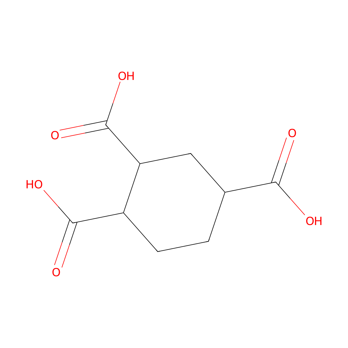 (1R,2S,4S)-Cyclohexane-1,2,4-tricarboxylic acid molecular structure, CAS 76784-95-7