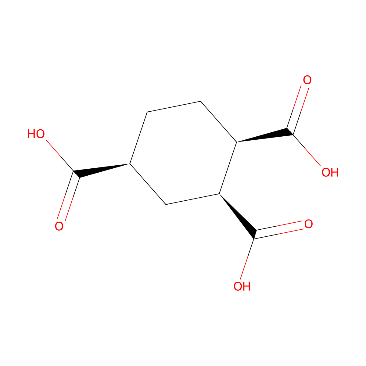 (1R,2S,4S)-Cyclohexane-1,2,4-tricarboxylic acid molecular structure, CAS 76784-95-7