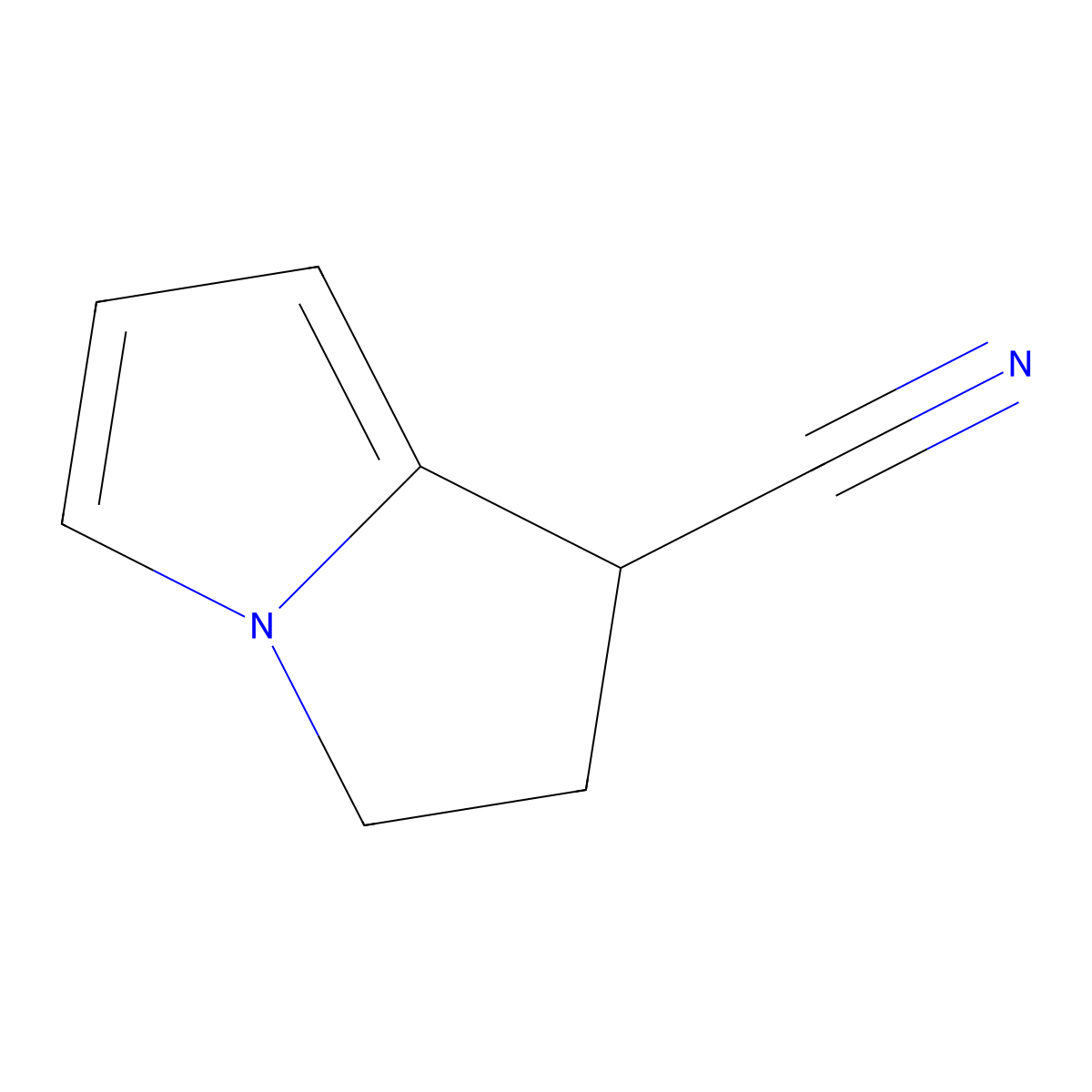 2,3-Dihydro-1H-pyrrolizine-1-carbonitrile molecular structure, CAS 76786-72-6