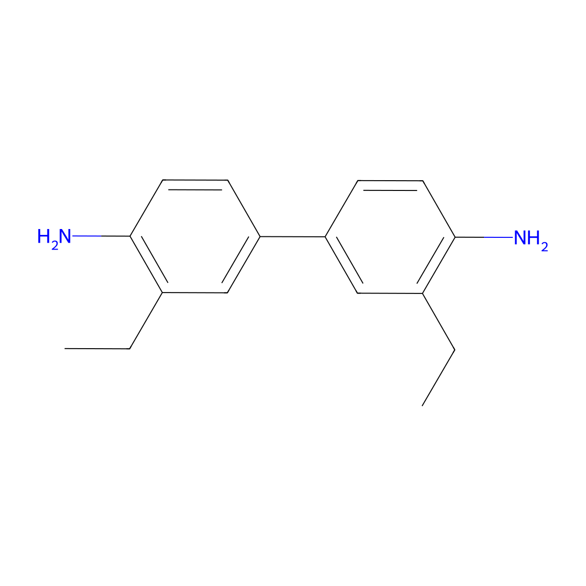 3,3'-Diethyl-[1,1'-biphenyl]-4,4'-diamine molecular structure, CAS 76787-87-6