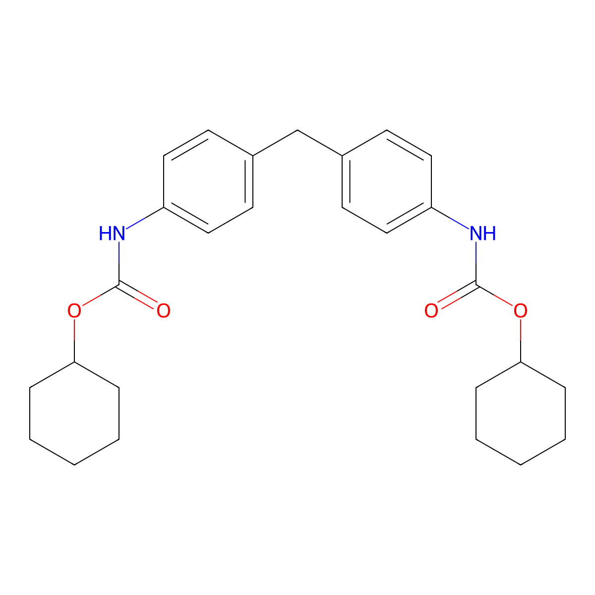 4,4'-Methylenebis(cyclohexyl N-phenylcarbamate) molecular structure, CAS 76788-43-7
