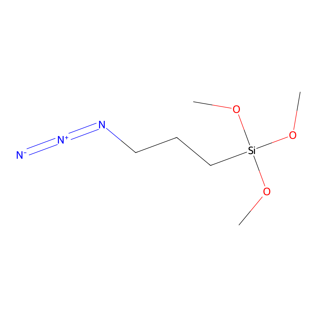 (3-Azidopropyl)(trimethoxy)silane molecular structure, CAS 76788-88-0