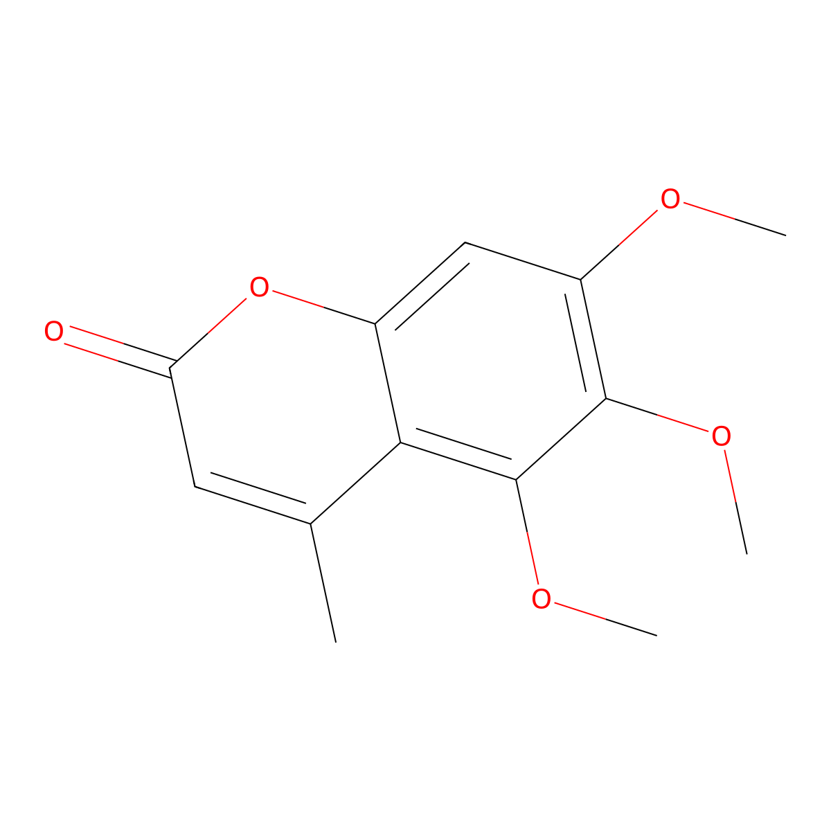 5,6,7-Trimethoxy-4-methyl-2H-chromen-2-one molecular structure, CAS 7679-43-8