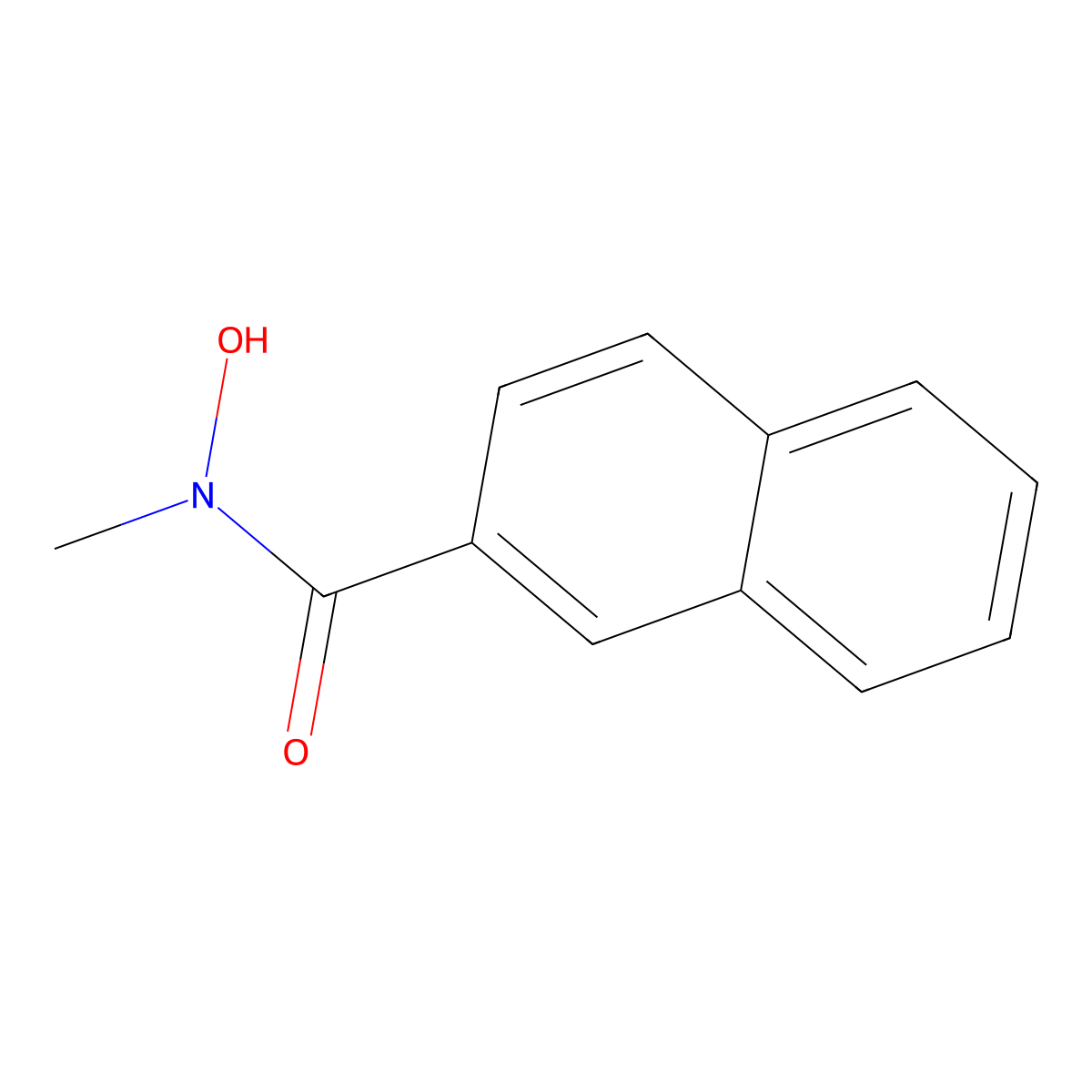 2-Naphthalenecarboxamide, N-hydroxy-N-methyl- molecular structure, CAS 76790-15-3