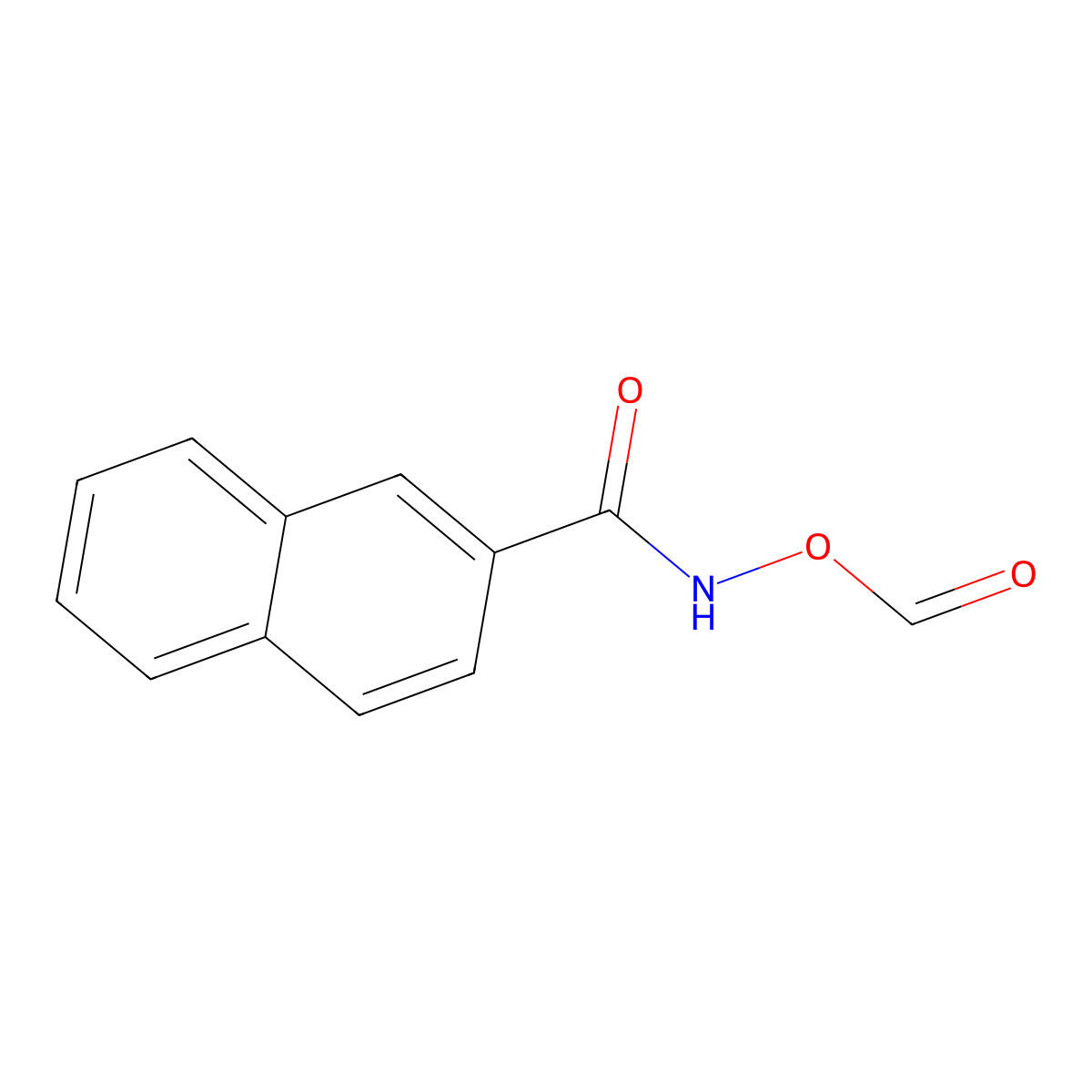 Hydroxylamine, O-formyl-N-(2-naphthoyl)- molecular structure, CAS 76790-17-5