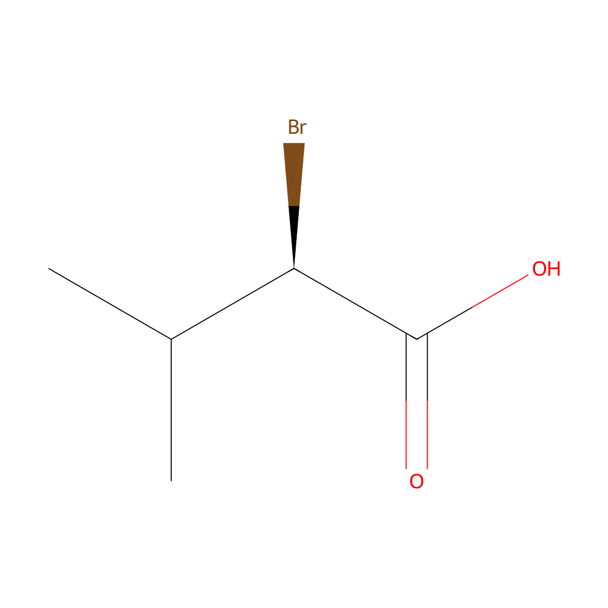alpha-Bromoisovaleric acid, (R)- molecular structure, CAS 76792-22-8