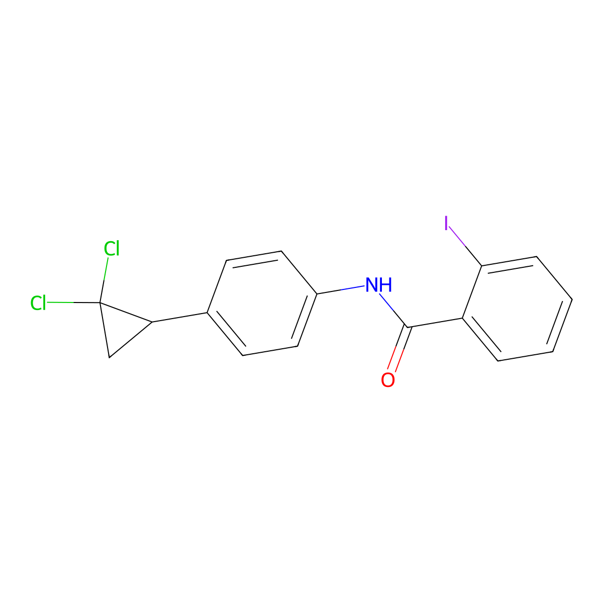 N-[4-(2,2-dichlorocyclopropyl)phenyl]-2-iodobenzamide molecular structure, CAS 76798-69-1
