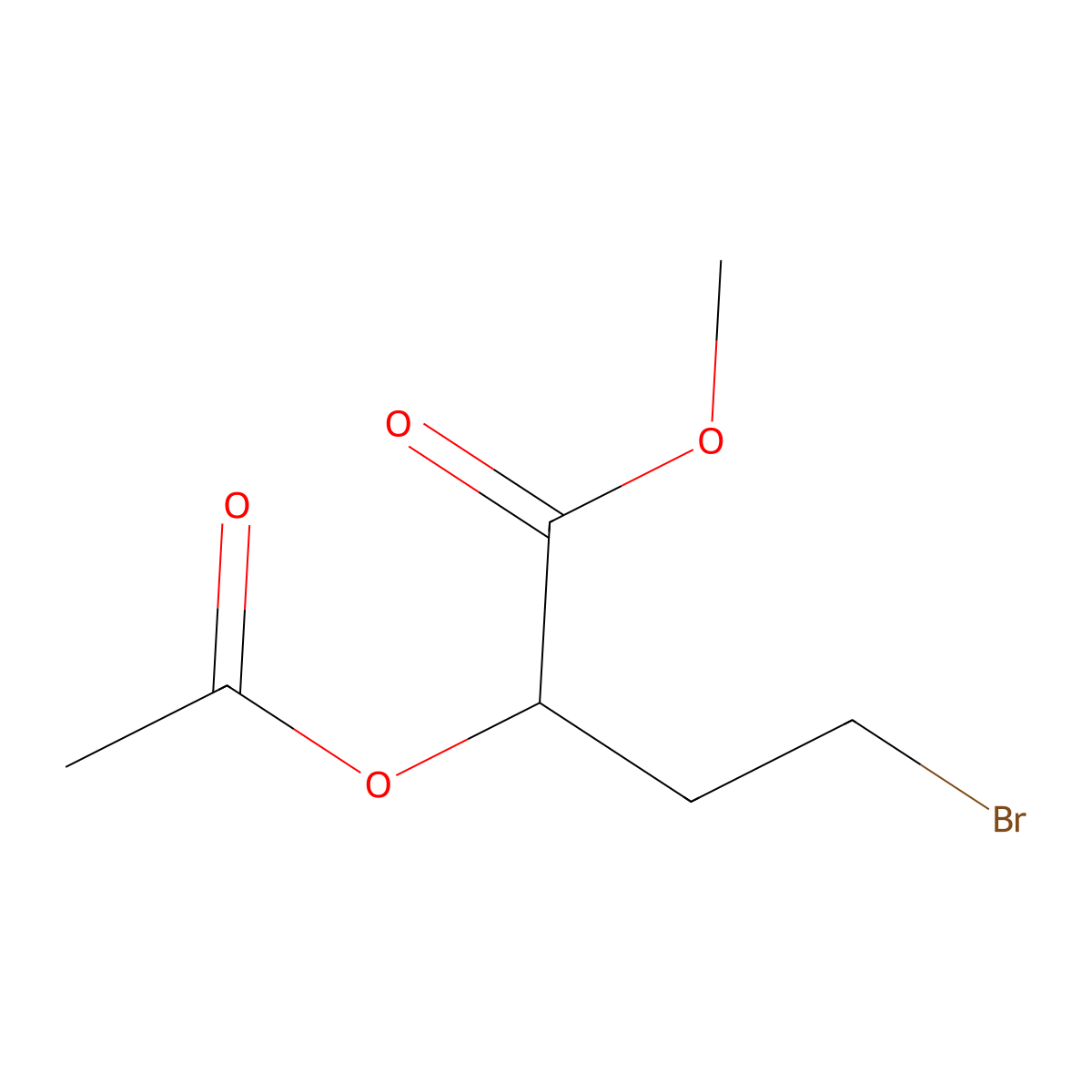 Methyl 2-Acetoxy-4-bromobutanoate molecular structure, CAS 76799-57-0