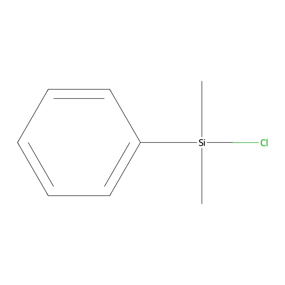 Chlorodimethylphenylsilane molecular structure, CAS 768-33-2