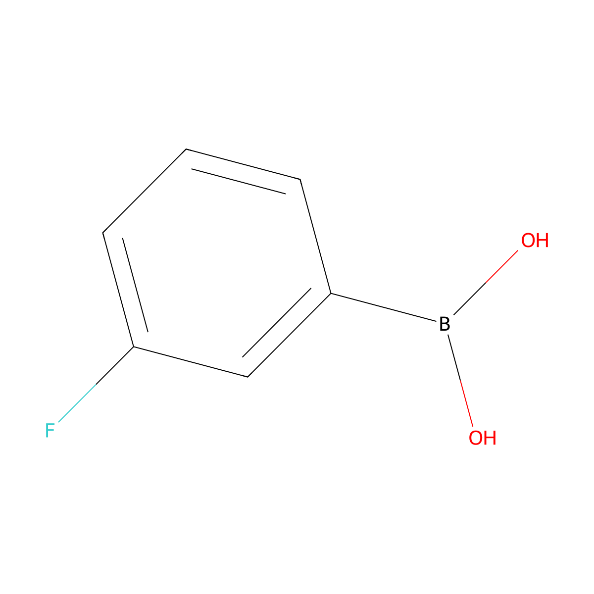 3-Fluorophenylboronic acid molecular structure, CAS 768-35-4
