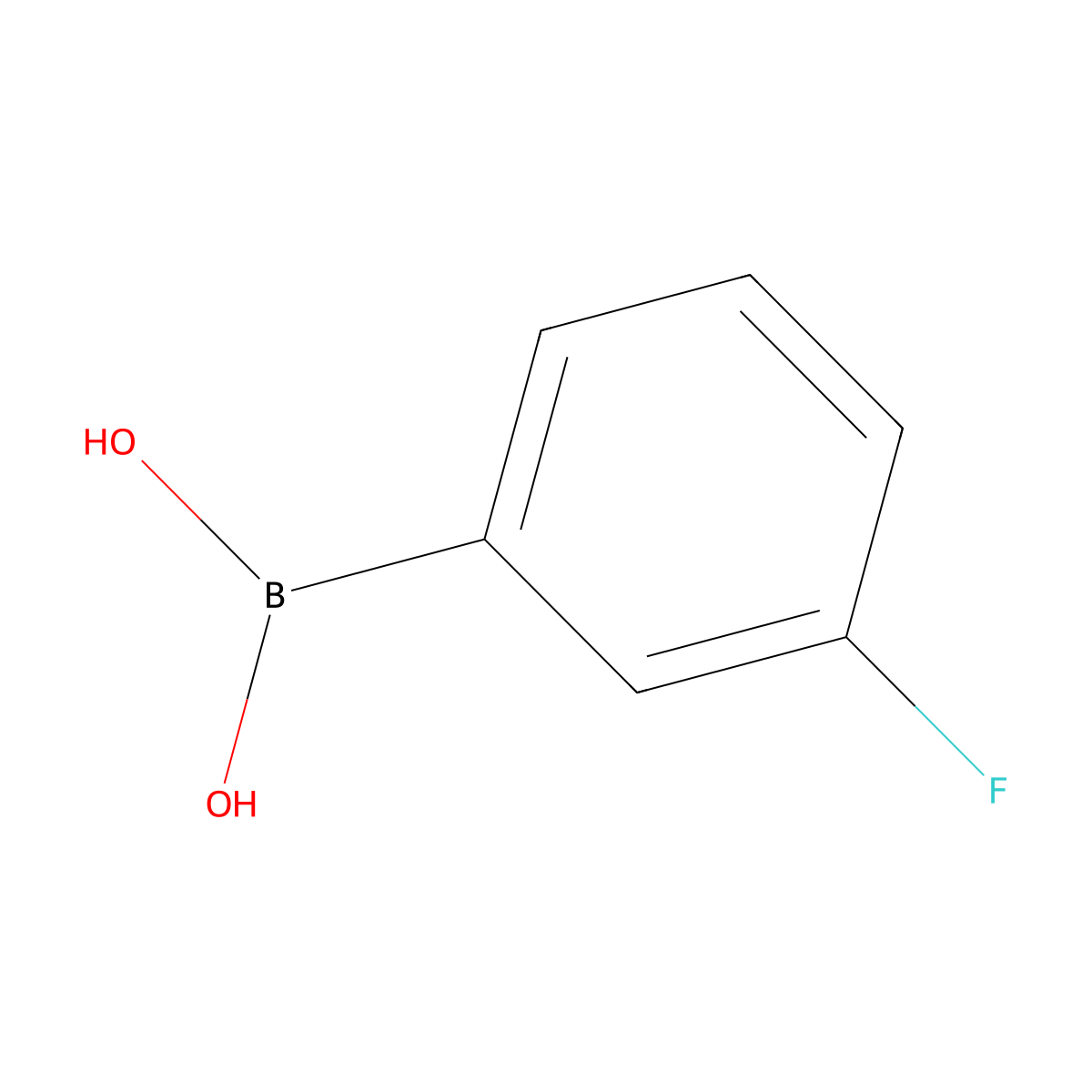 3-Fluorophenylboronic acid molecular structure, CAS 768-35-4
