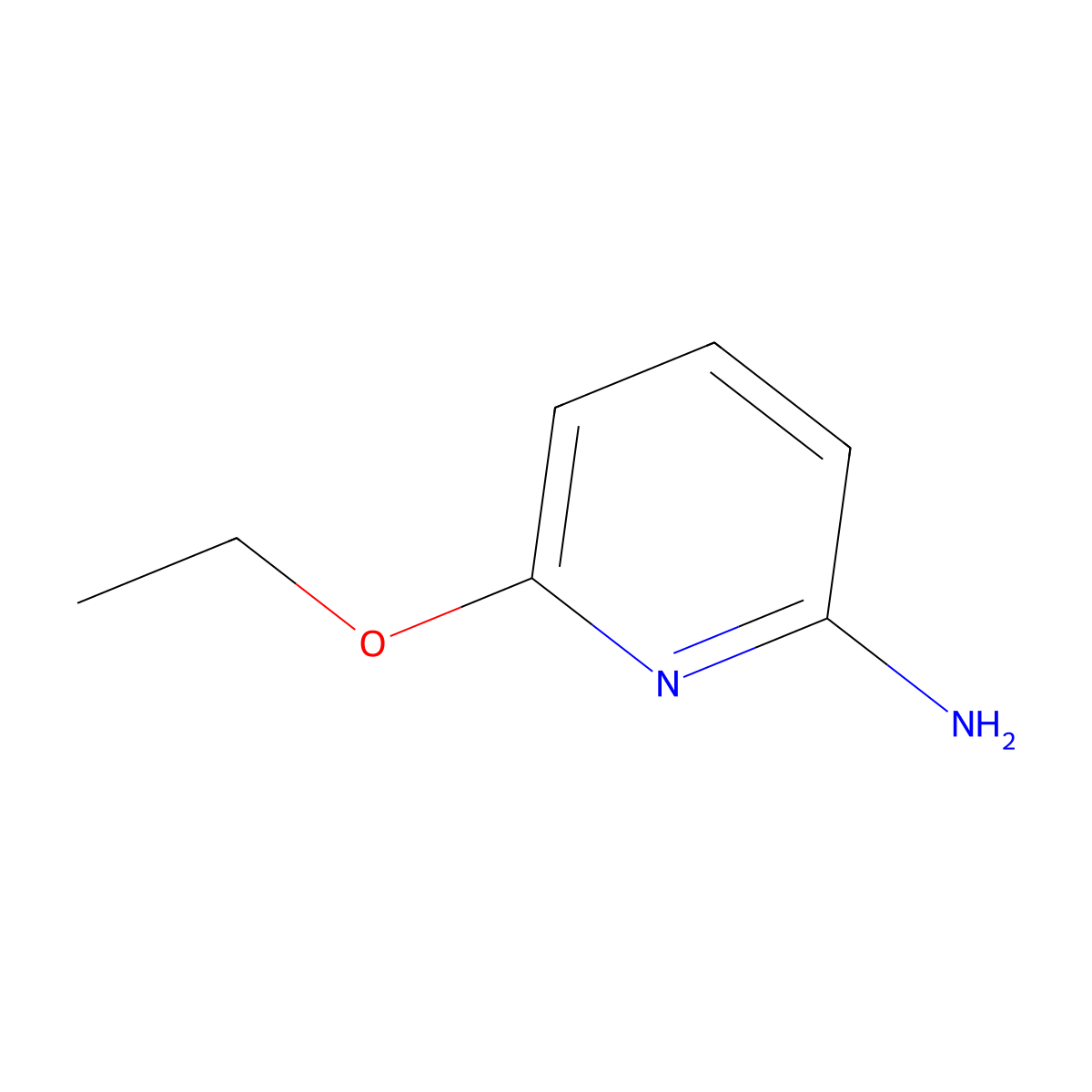 6-Ethoxy-2-pyridinamine molecular structure, CAS 768-42-3