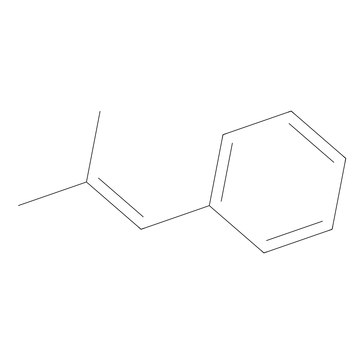 Isobutenylbenzene molecular structure, CAS 768-49-0