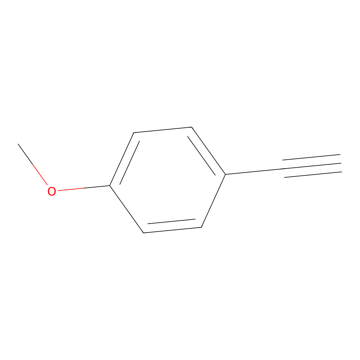 1-Ethynyl-4-methoxybenzene molecular structure, CAS 768-60-5