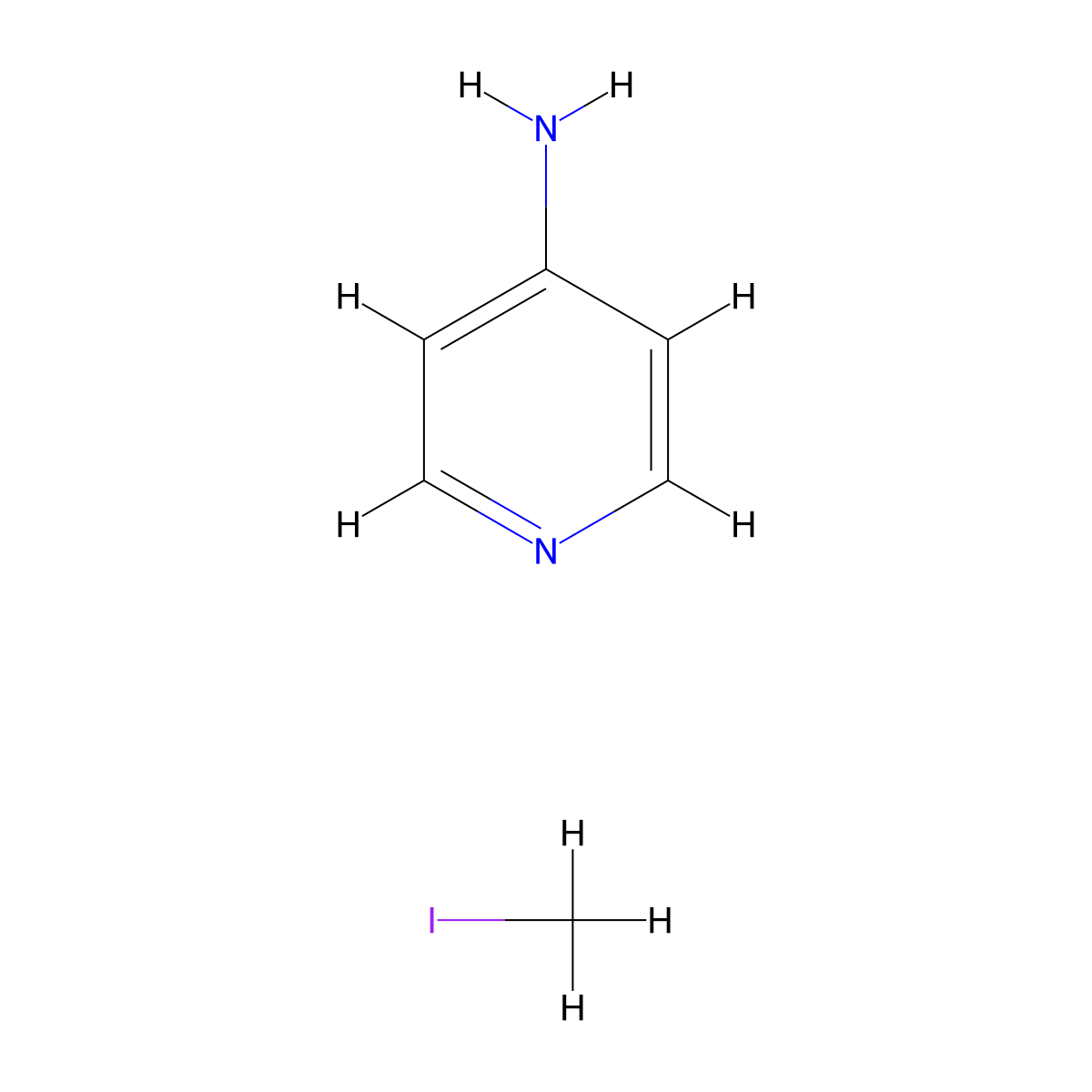 4-Aminopyridine methiodide molecular structure, CAS 7680-59-3