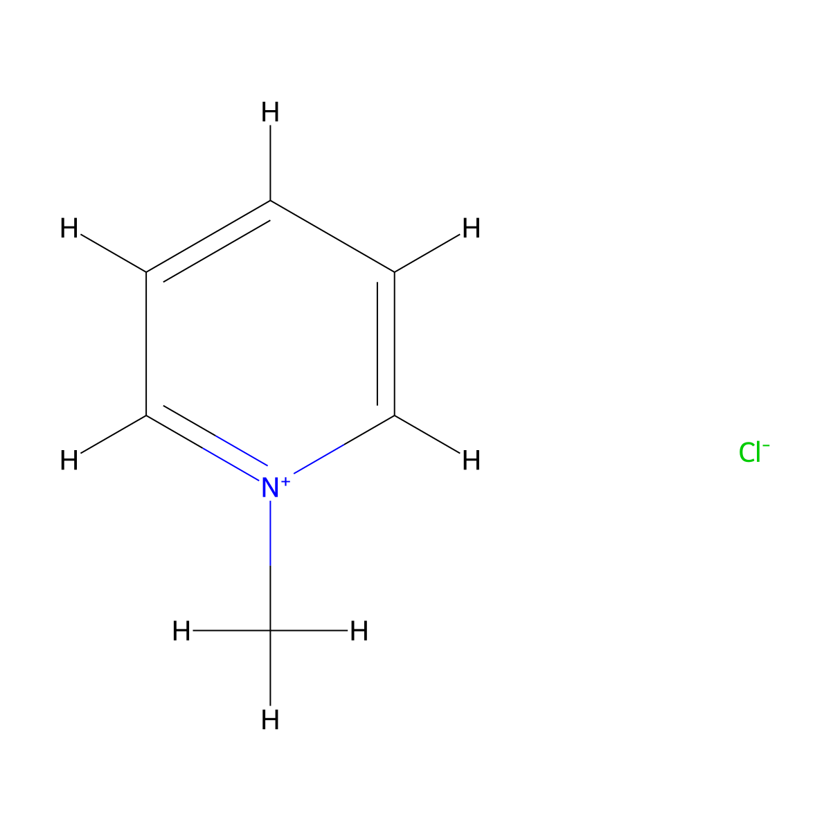 Pyridinium, 1-methyl-, chloride (1:1) molecular structure, CAS 7680-73-1