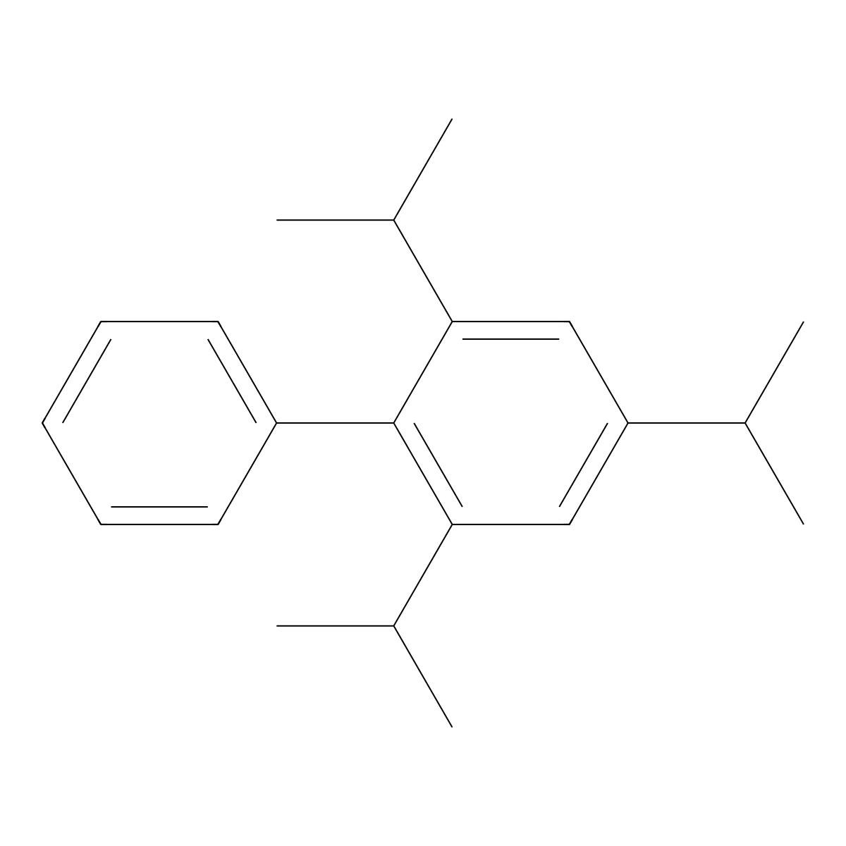 2,4,6-Triisopropyl-1-phenylbenzene molecular structure, CAS 76804-34-7